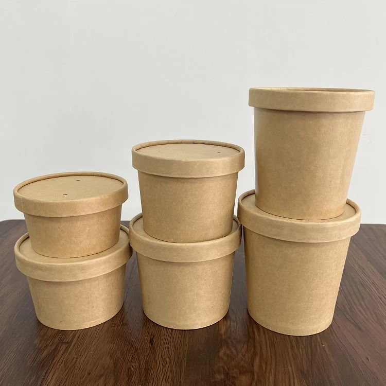 Paper Soup Cups nrog hau